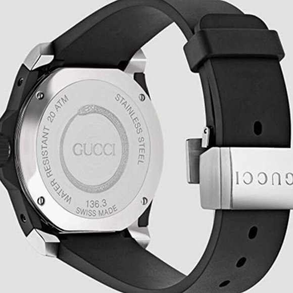 Gucci Dive Swiss Made, Snake Black Dial Quartz Watch, Brand New w/ Box YA136323 - Picture 3 of 8
